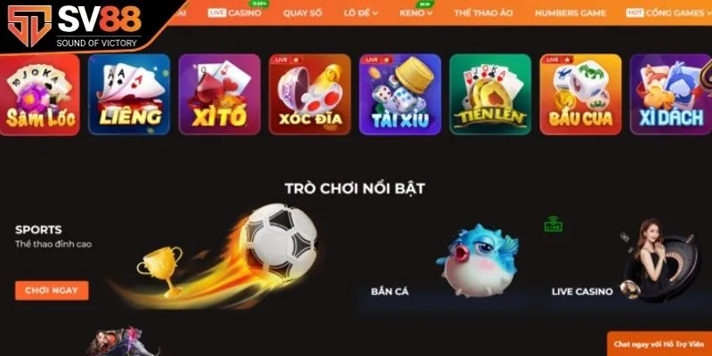 Sảnh thể thao SV88 SABA Sports